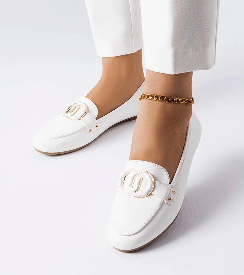 Białe mokasyny damskie Eleena