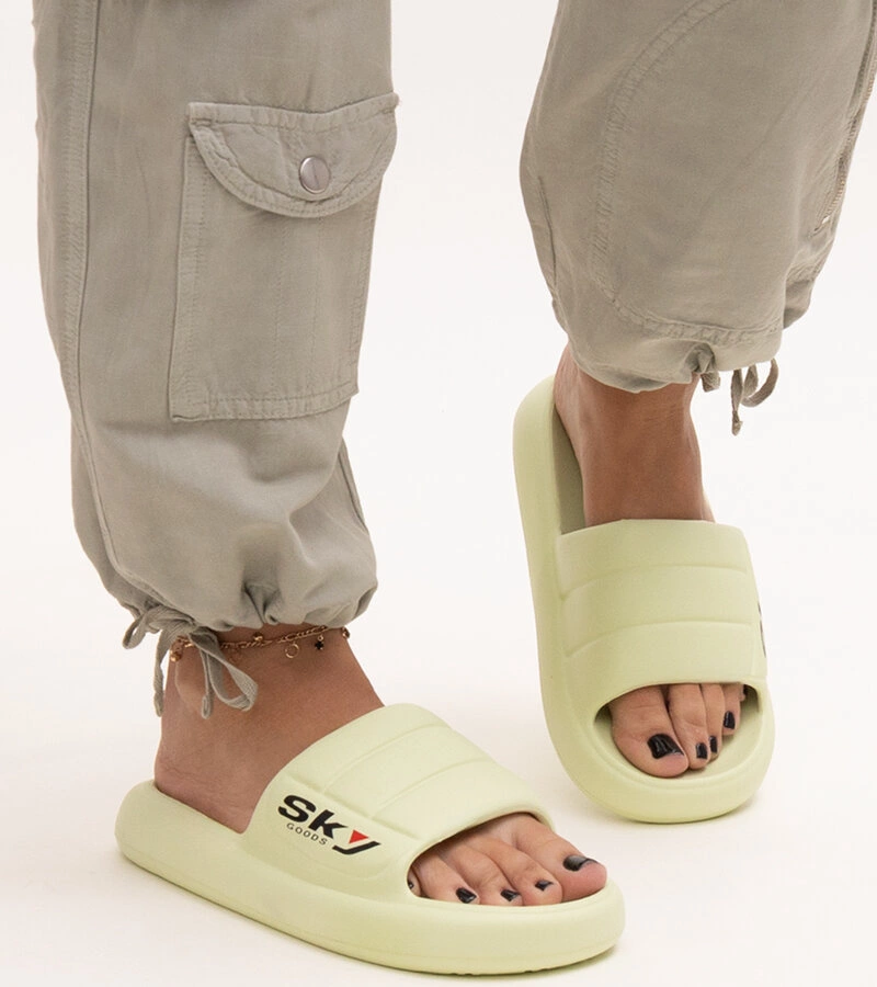 Zielone piankowe klapki Ciarsa