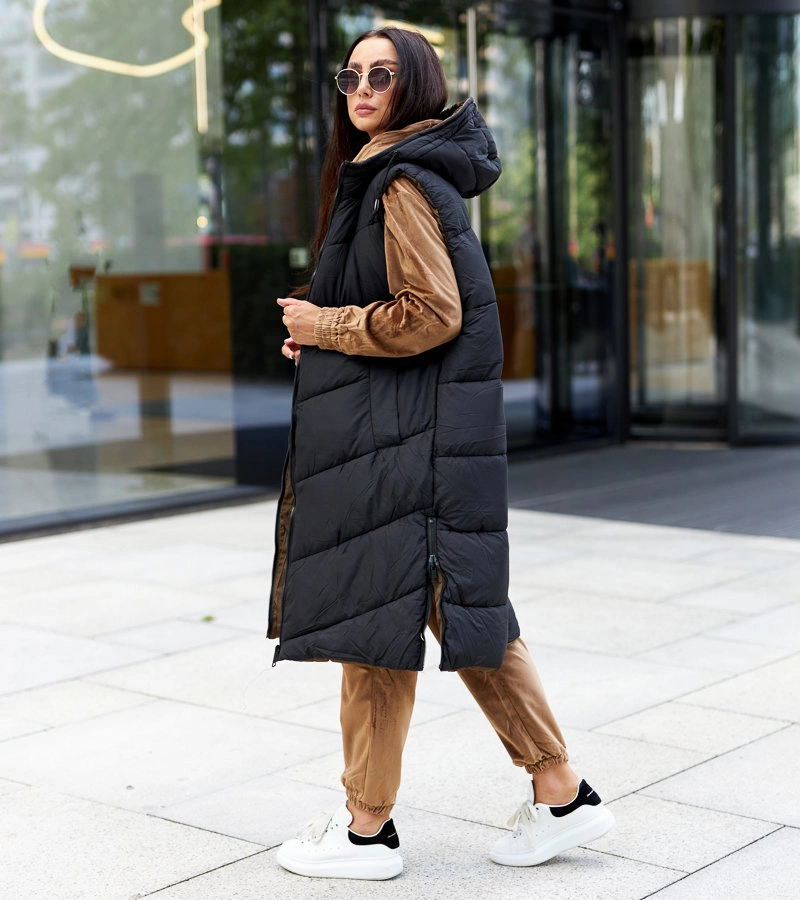 Czarno-brązowa dwustronna kamizelka Simona