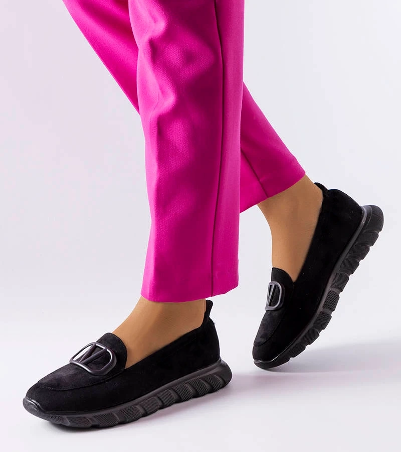 Czarne wsuwane sneakersy Vinceza