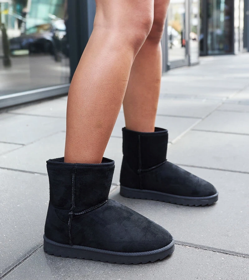 Czarne ocieplane śniegowce Custonaci