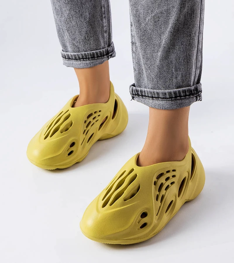 Zielone piankowe klapki Julienne