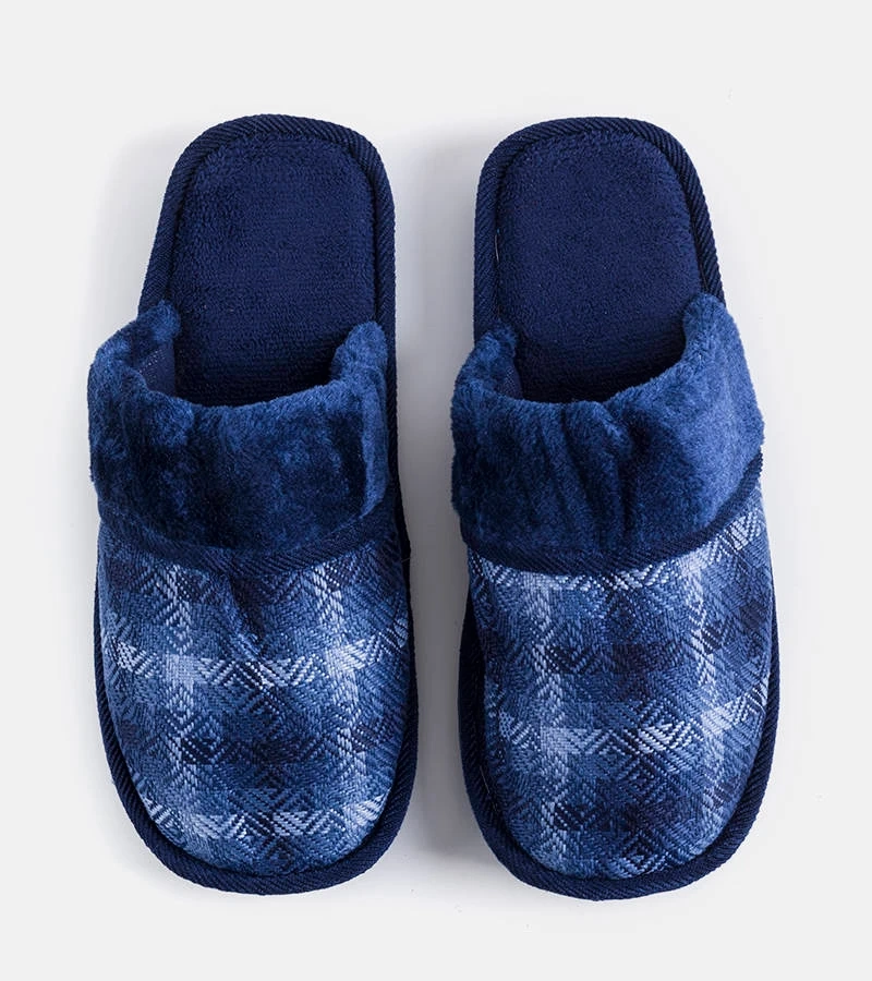 Granatowe kapcie męskie Mirem