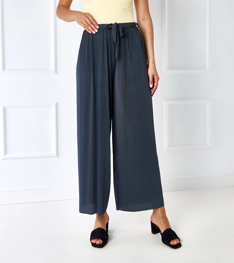 Szare plisowane spodnie Claudette