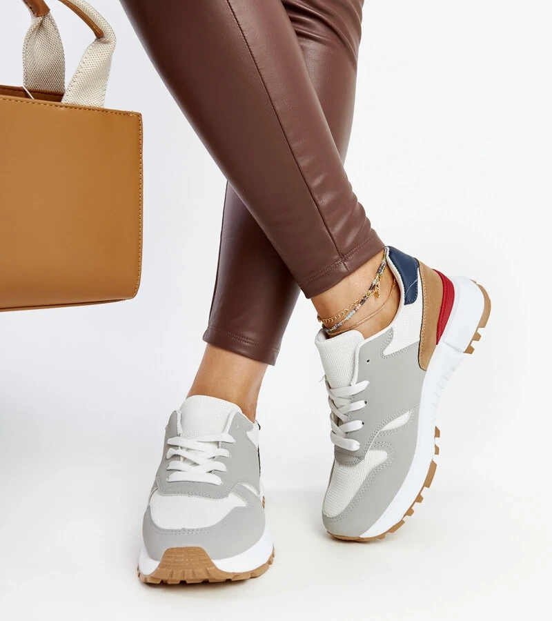 Wielokolorowe sneakersy na platformie Sultisz