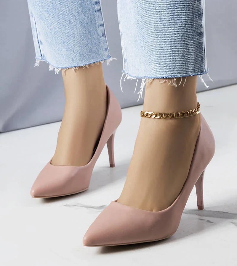 Różowe matowe szpilki Raphael