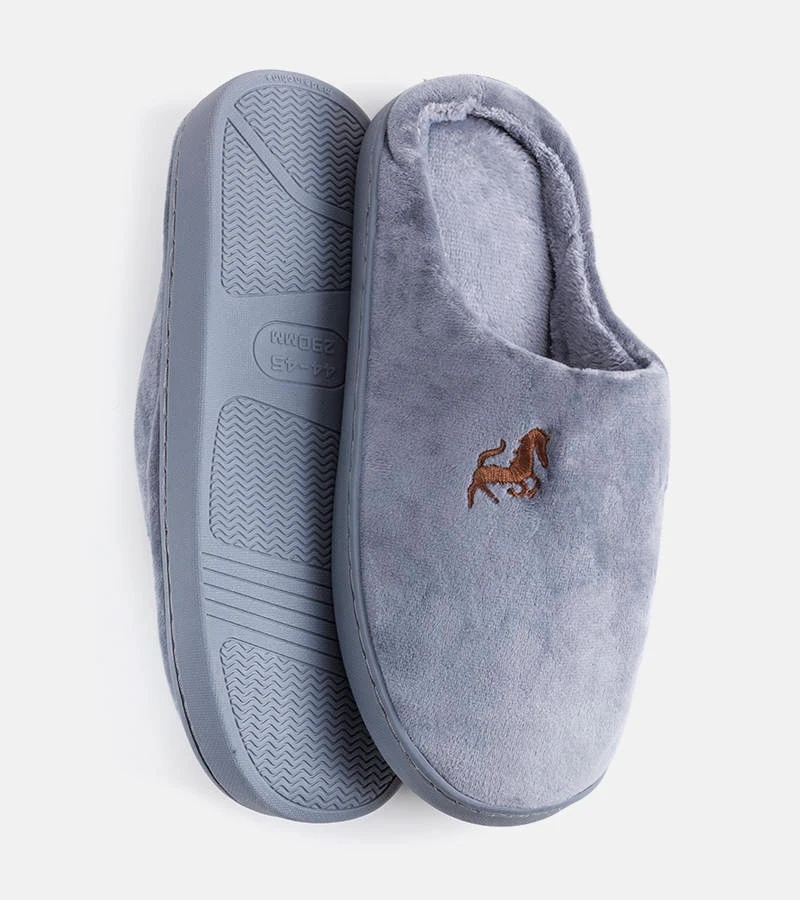 Szare kapcie męskie Presse