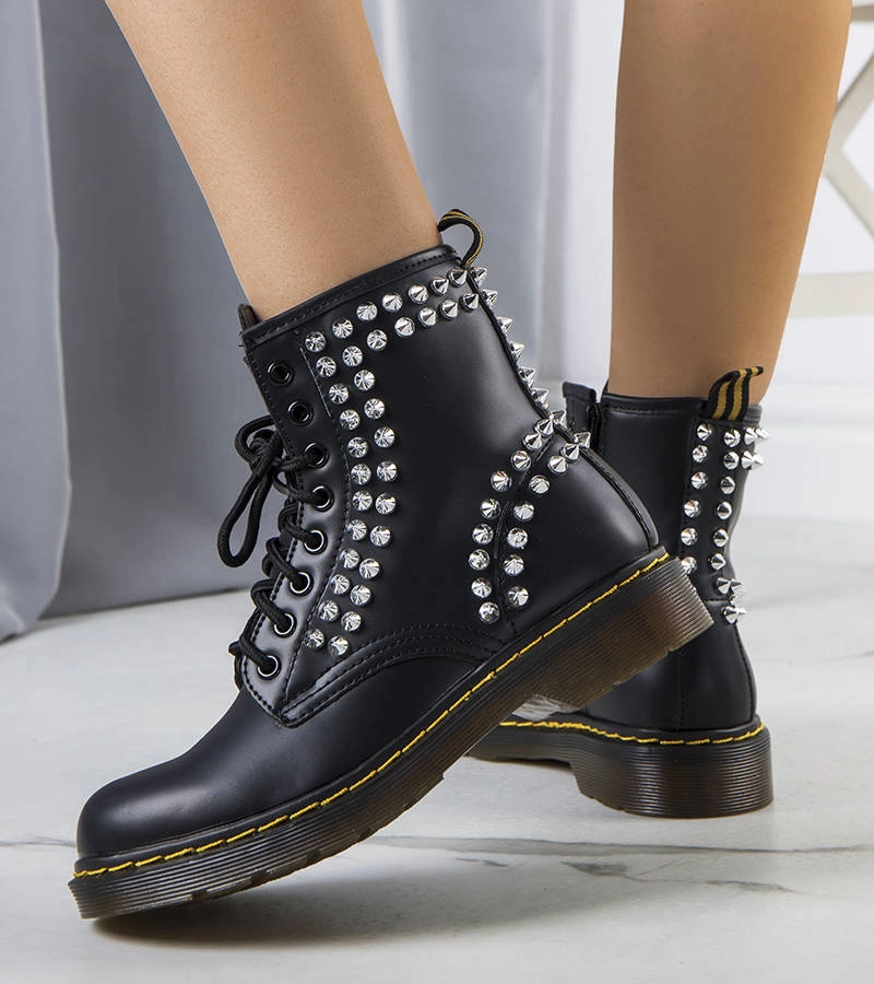 Czarne botki damskie Manzo