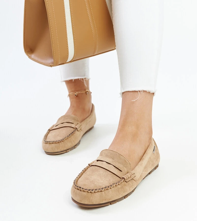 Brązowe zamszowe mokasyny Nafisah