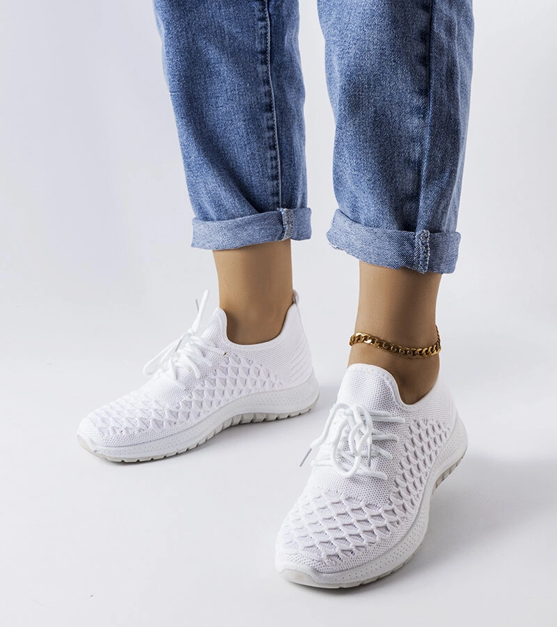 Białe sneakersy sportowe Dunes