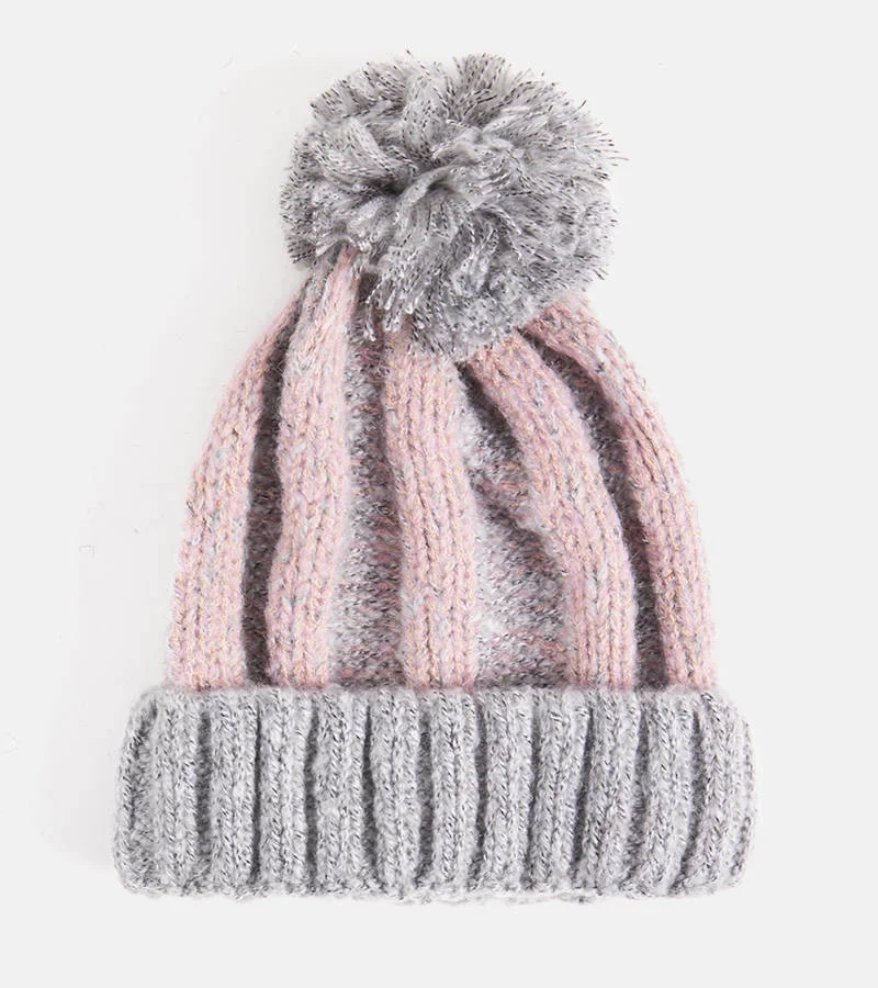 Szara czapka z pomponem Cormil