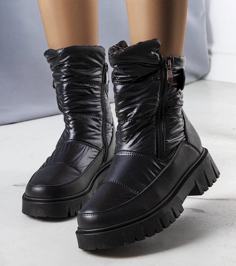 Czarne śniegowce damskie Koltso