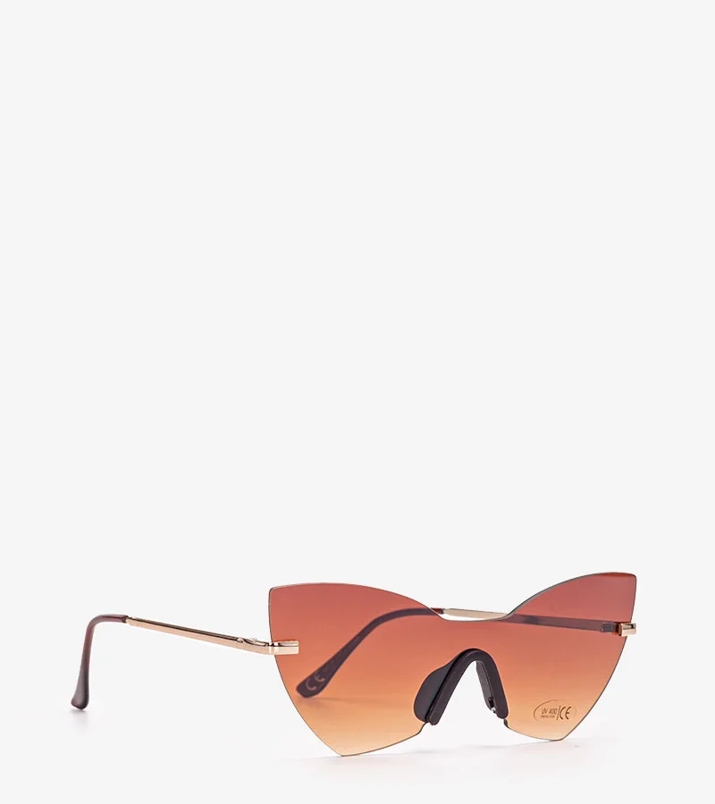 Brązowe bezramkowe okulary Torcy