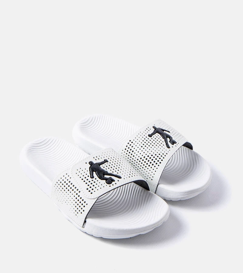 Białe gumowe klapki Athens