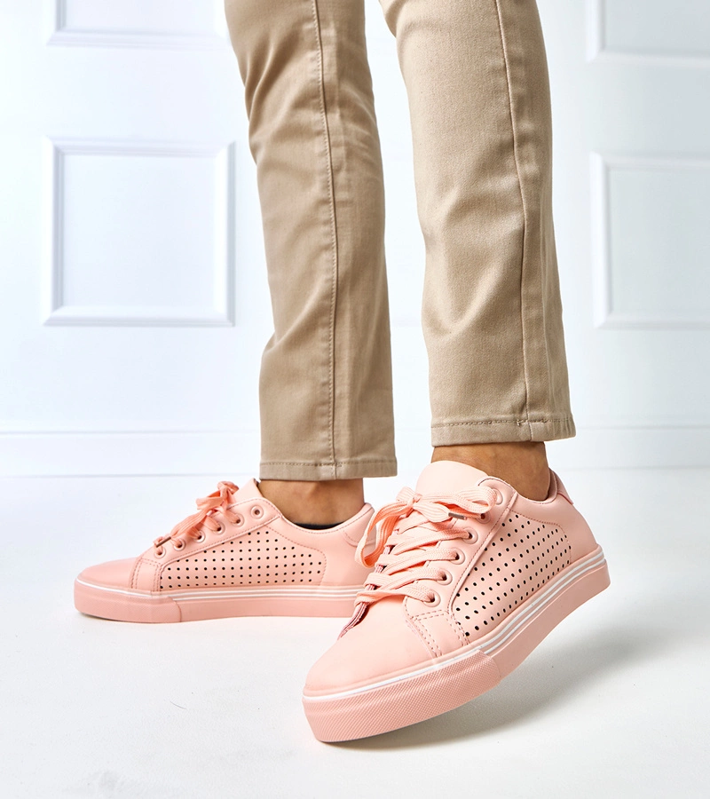 Różowe trampki z eko-skóry Joffre