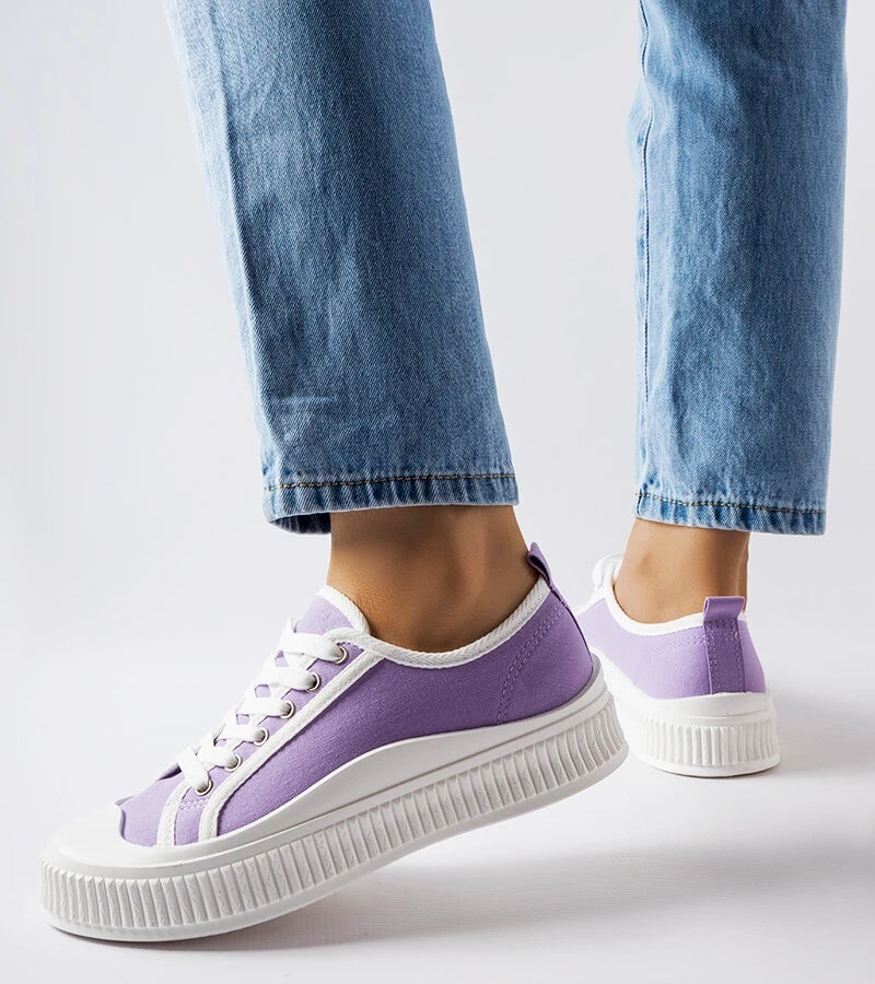 Fioletowe trampki na platformie Alfianello