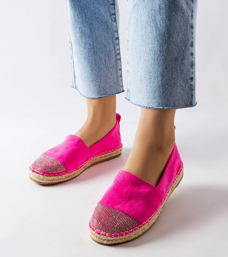 Rózowe espadryle na platformie Magali