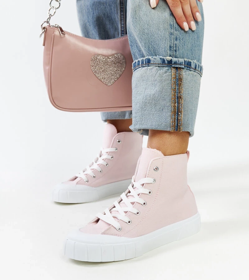 Różowe wysokie trampki Vinka