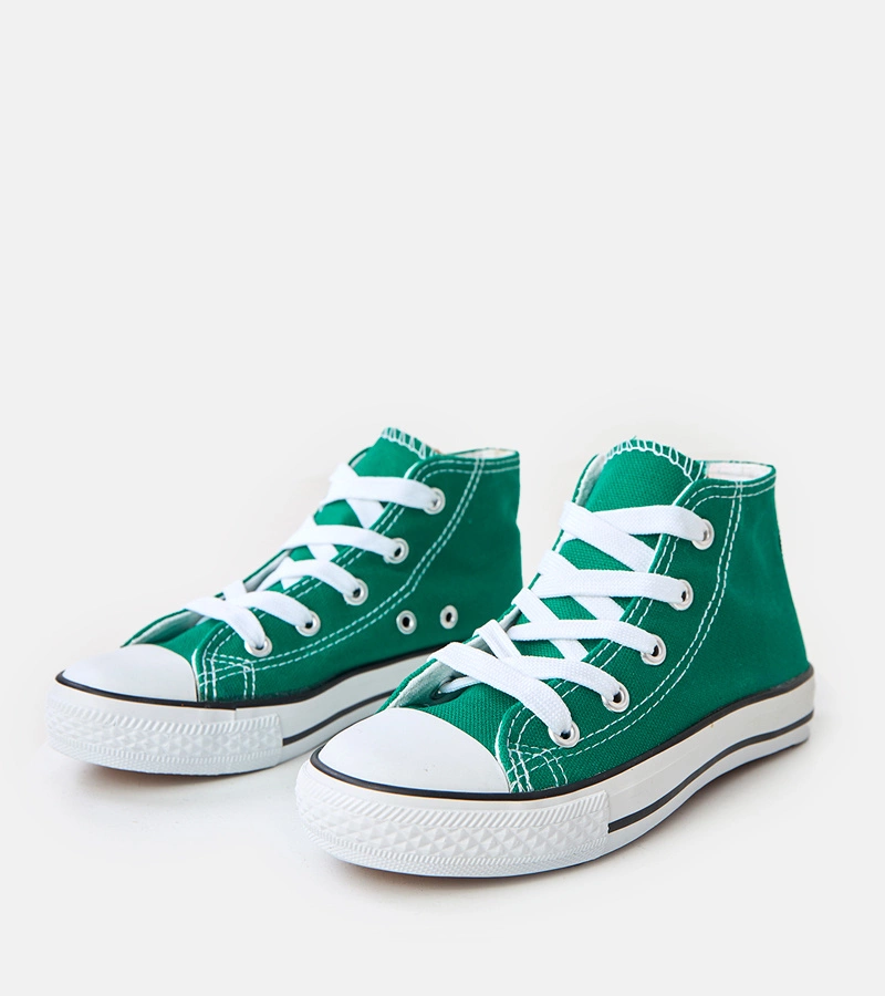 Zielone dziecięce trampki za kostkę Tandy