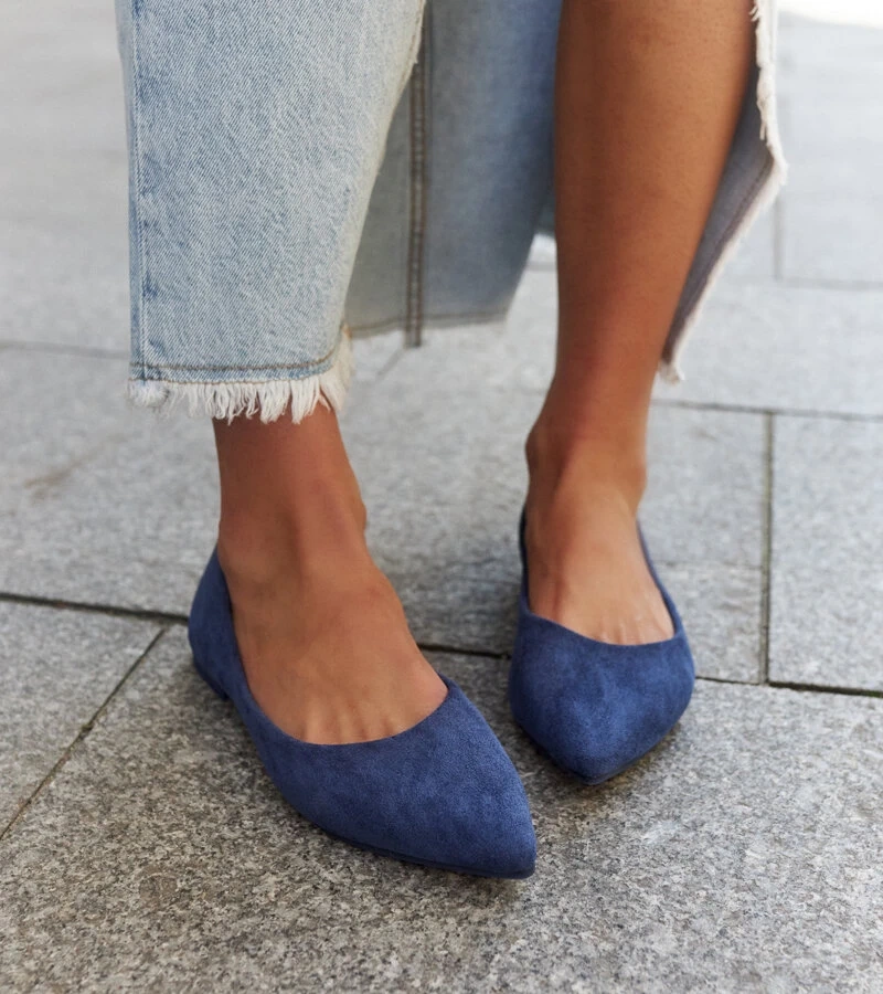 Balerinki ze szpiczastym noskiem Mays