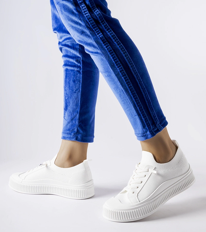 Białe trampki slip on Callimaco