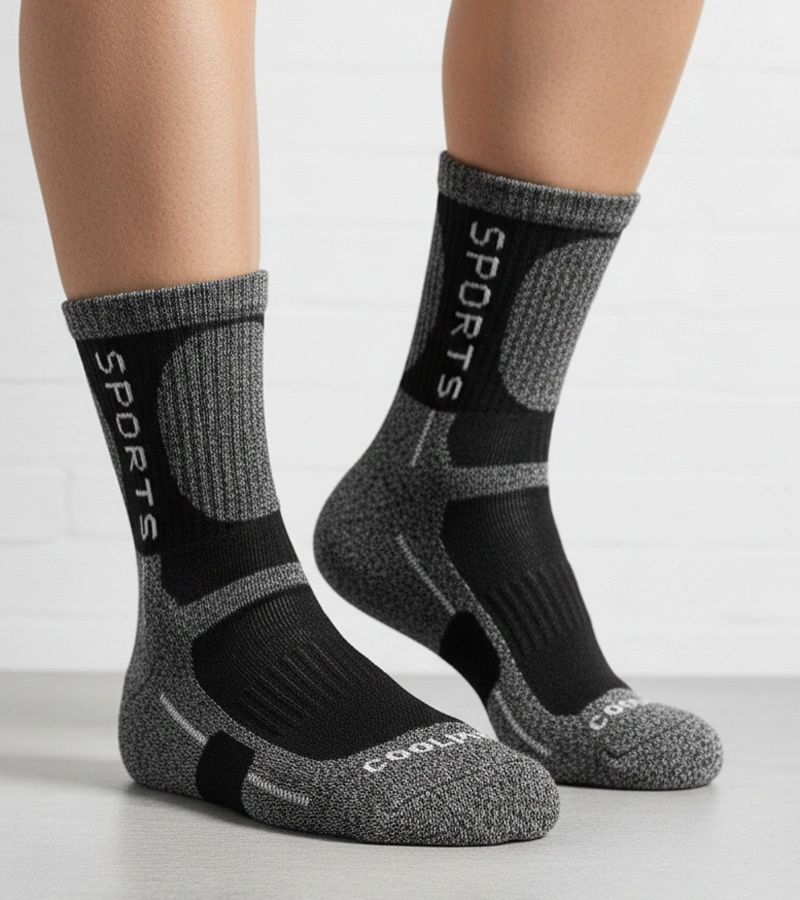 Ciemnoszare ciepłe skarpetki damskie Siera