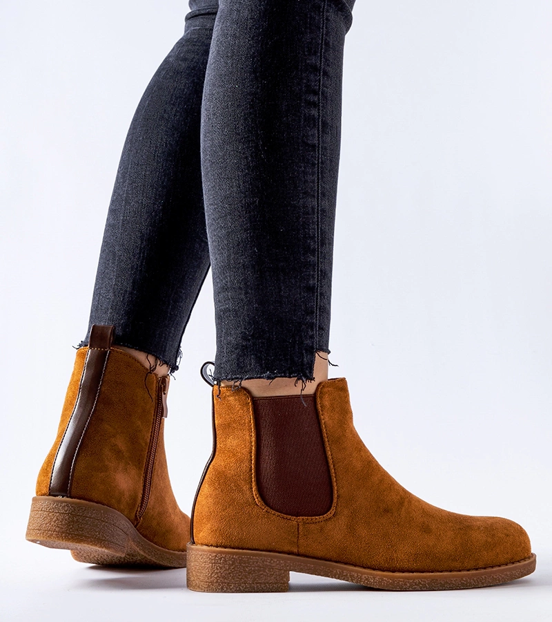 Brązowe ocieplane sztyblety Fidenzio