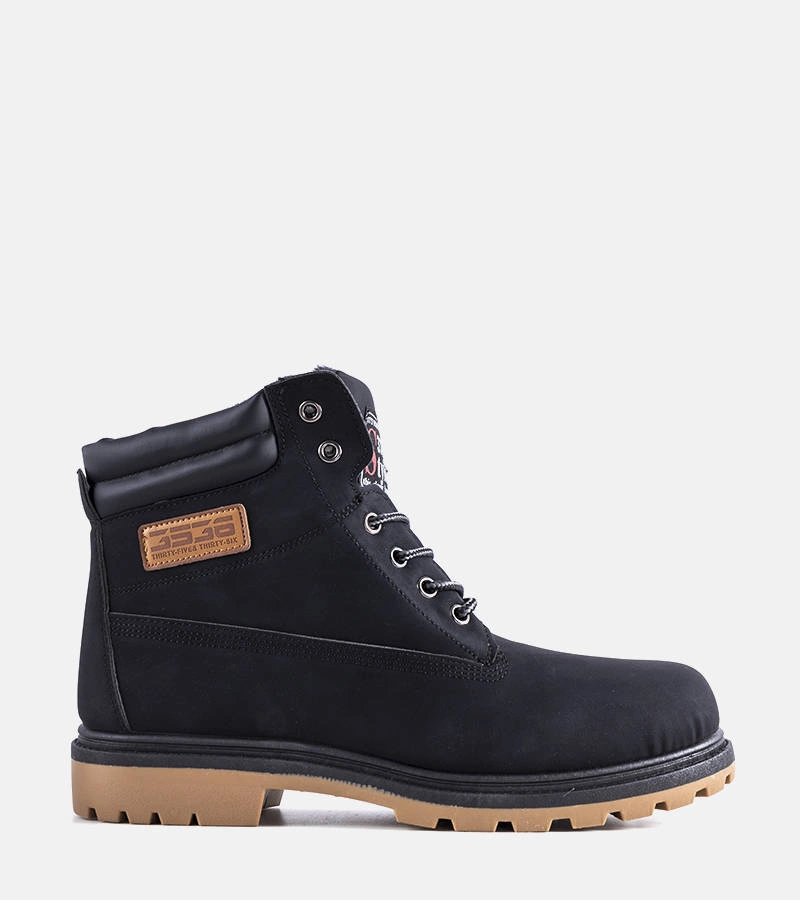 Czarne ocieplane trapery Snell