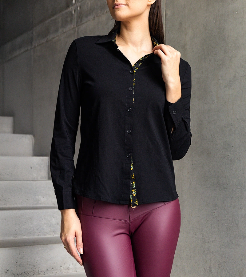 Czarna elegancka koszula Colila