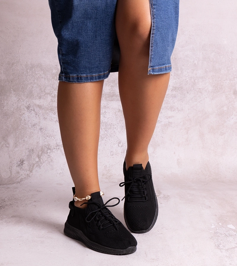 Czarne sneakersy sportowe Khitam