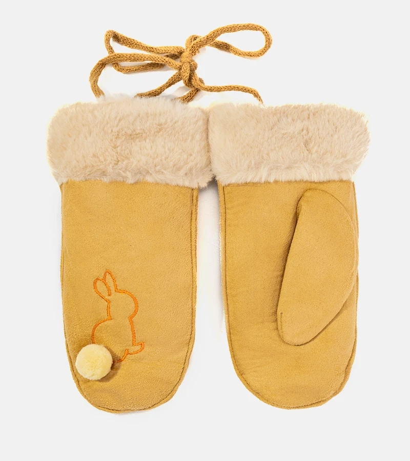 Żółte rękawiczki z króliczkiem Bannu