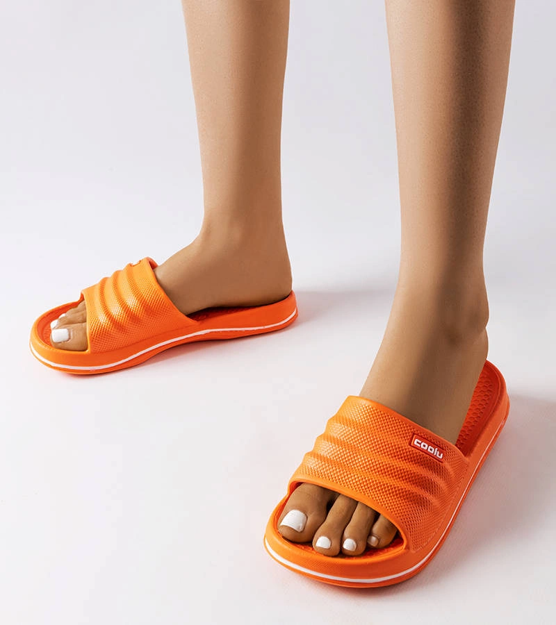 Pomarańczowe basenowe klapki Kathrin