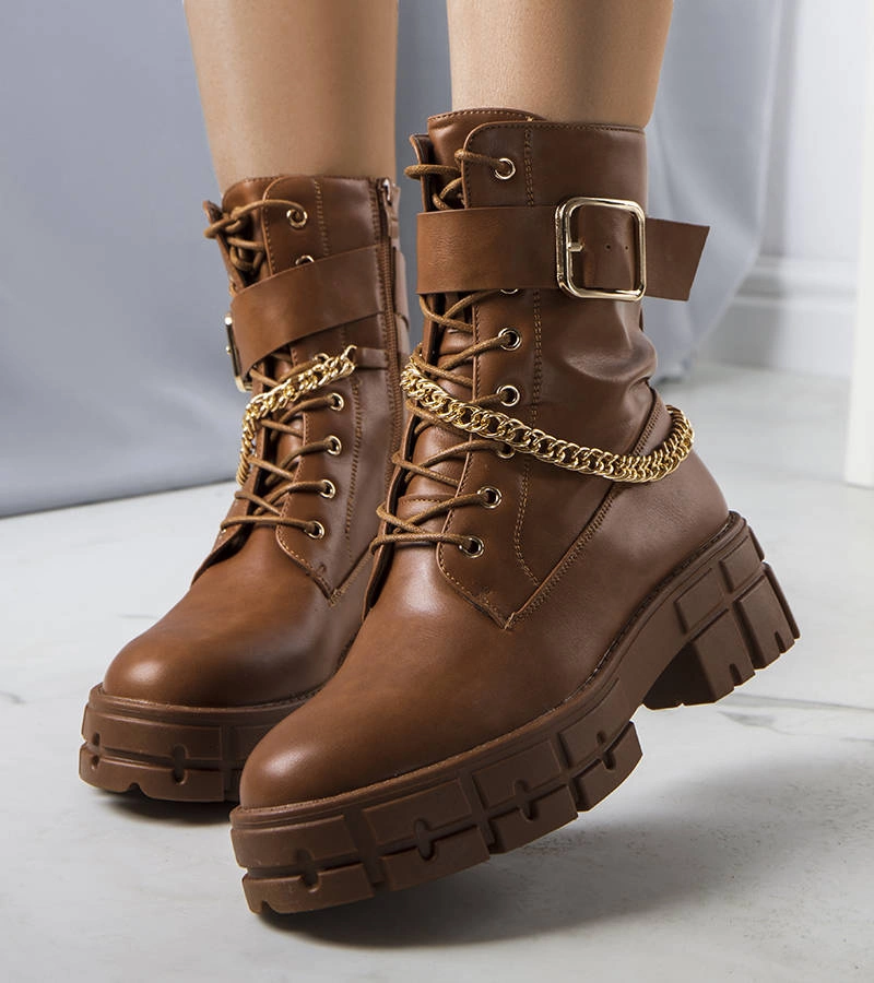 Brązowe botki ocieplane Cerrelli