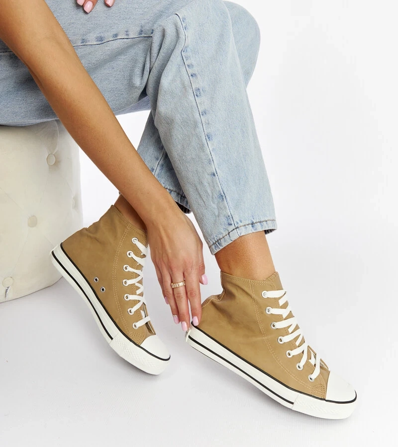 Brązowe wysokie trampki Efren