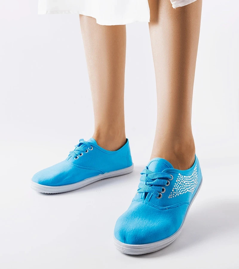 Niebieskie tenisówki z cyrkoniami Godfrey