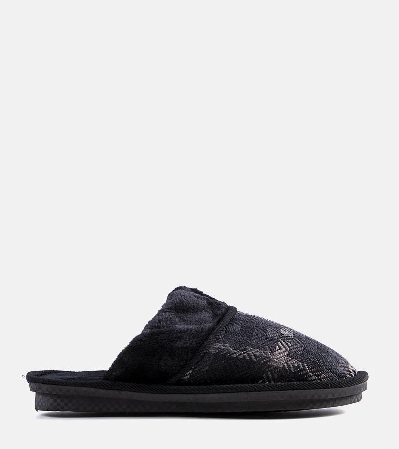 Czarne kapcie męskie Mirem