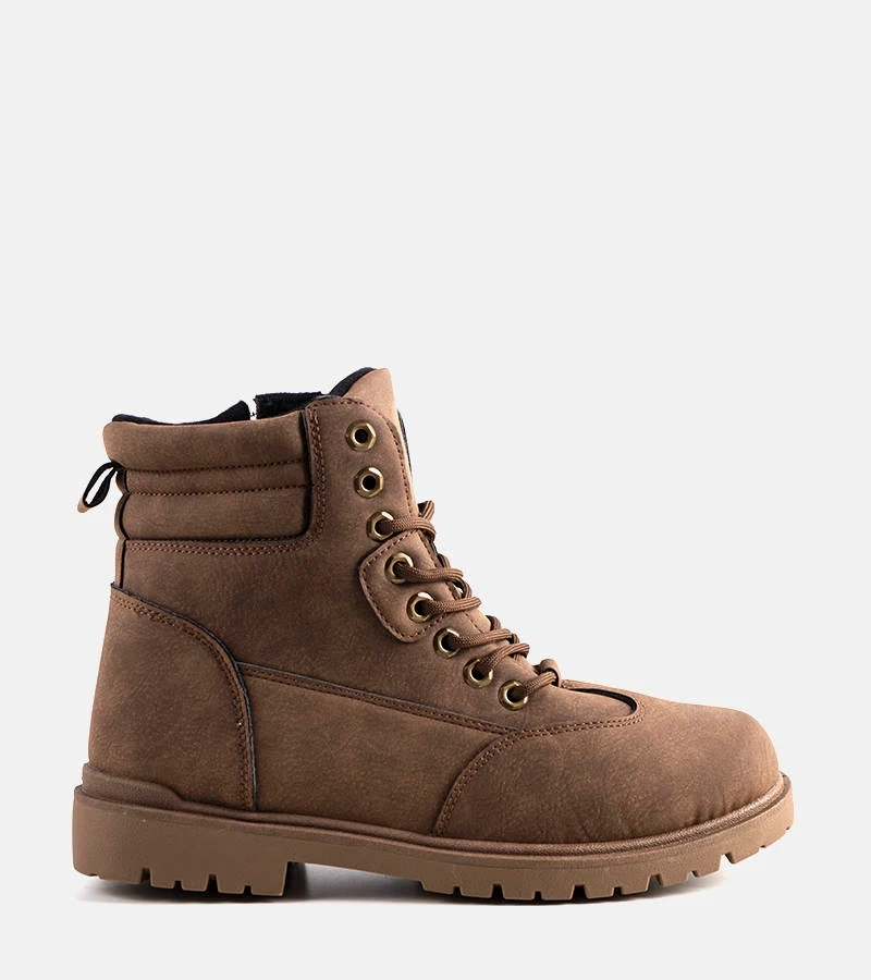 Brązowe ocieplane trapery Hadleigh