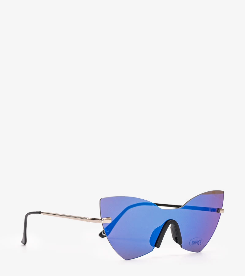 Niebieskie bezramkowe okulary Torcy