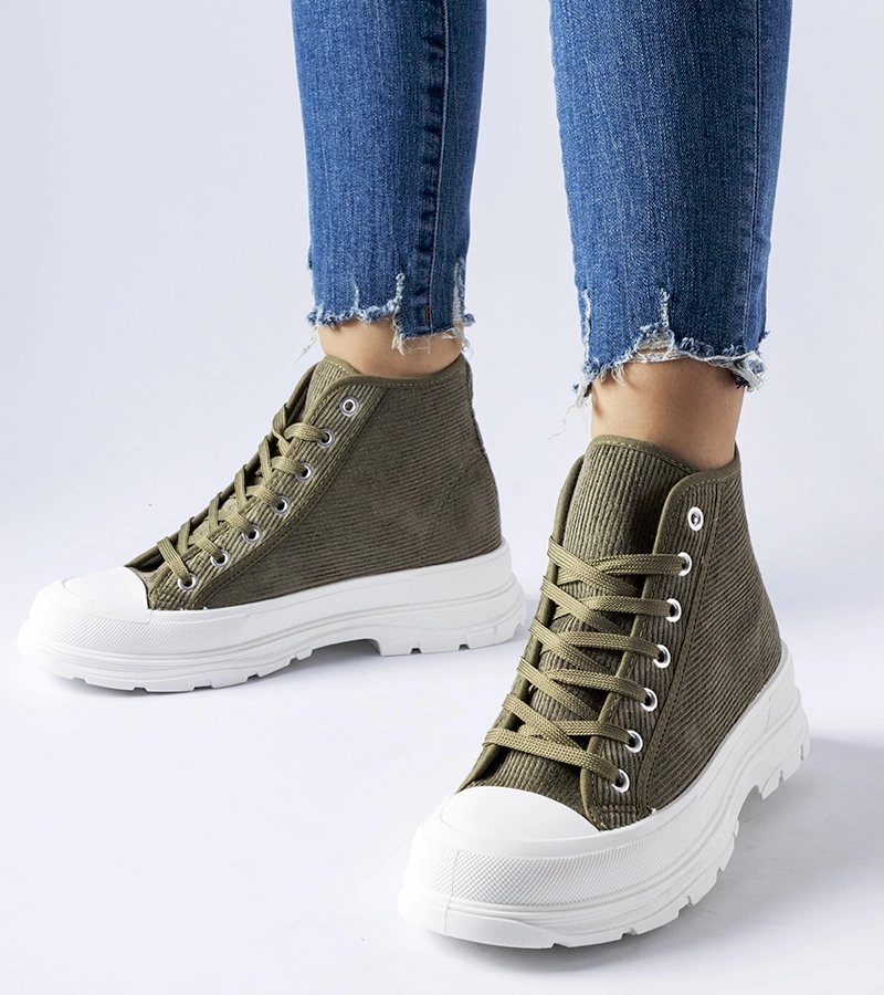 Zielone trampki za kostkę Villaggio