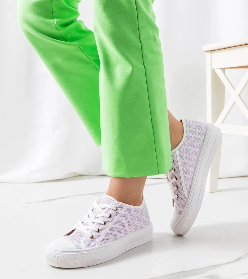 Fioletowe trampki na platformie Chelms