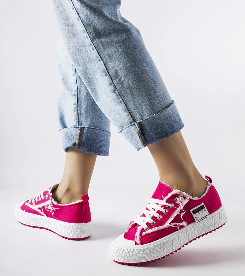 Różowe trampki na platformie Coolidge