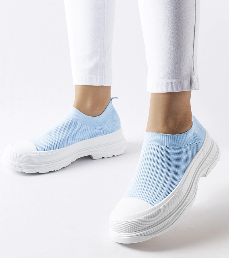 Niebieskie trampki na platformie Baratili