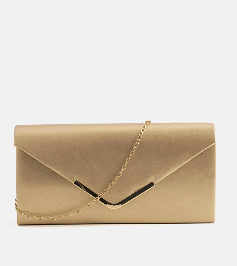 Złota kopertowa torebka Cottage