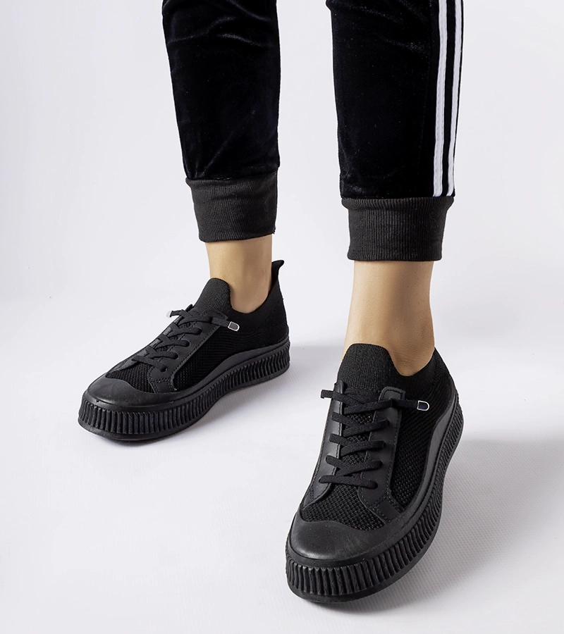 Czarne trampki slip on Callimaco