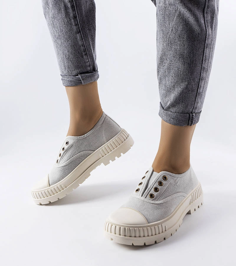 Szare trampki na gumkę Walton