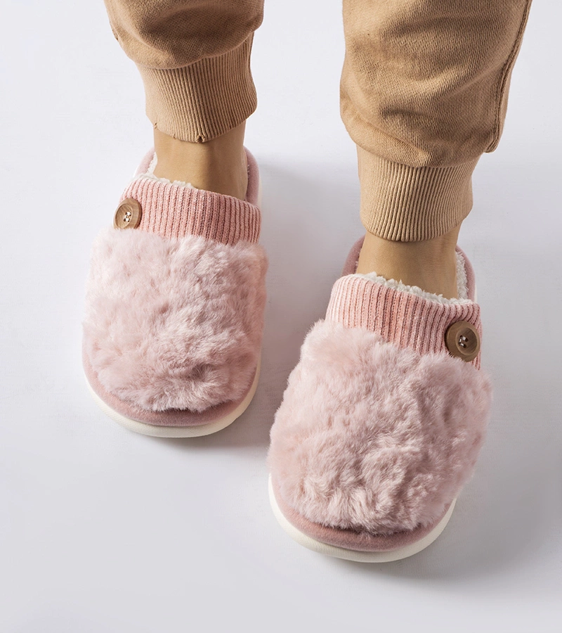 Różowe ocieplane kapcie Lakeland