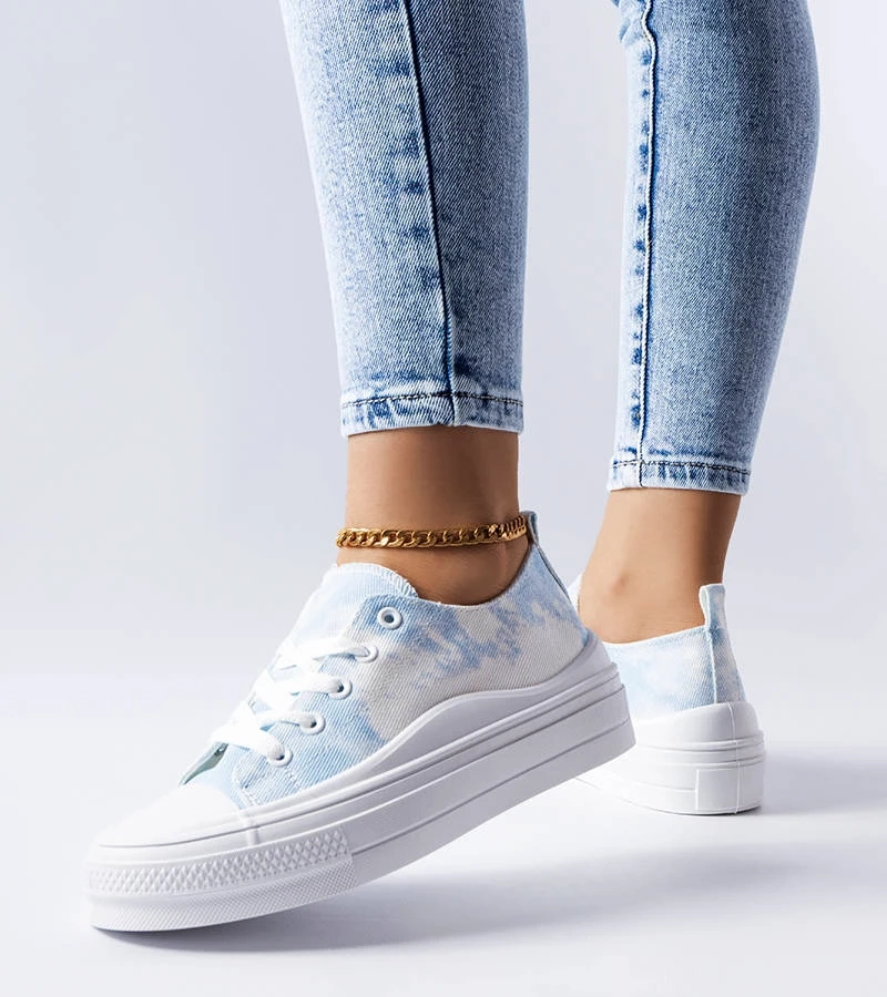 Biało-niebieskie trampki Blais