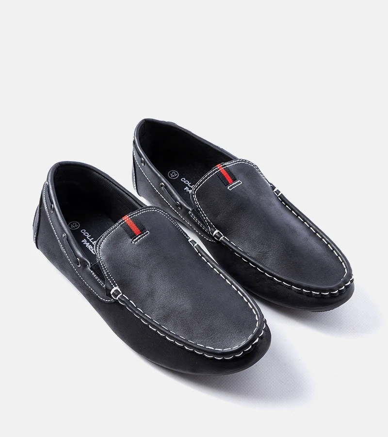 Czarne mokasyny męskie Michaud