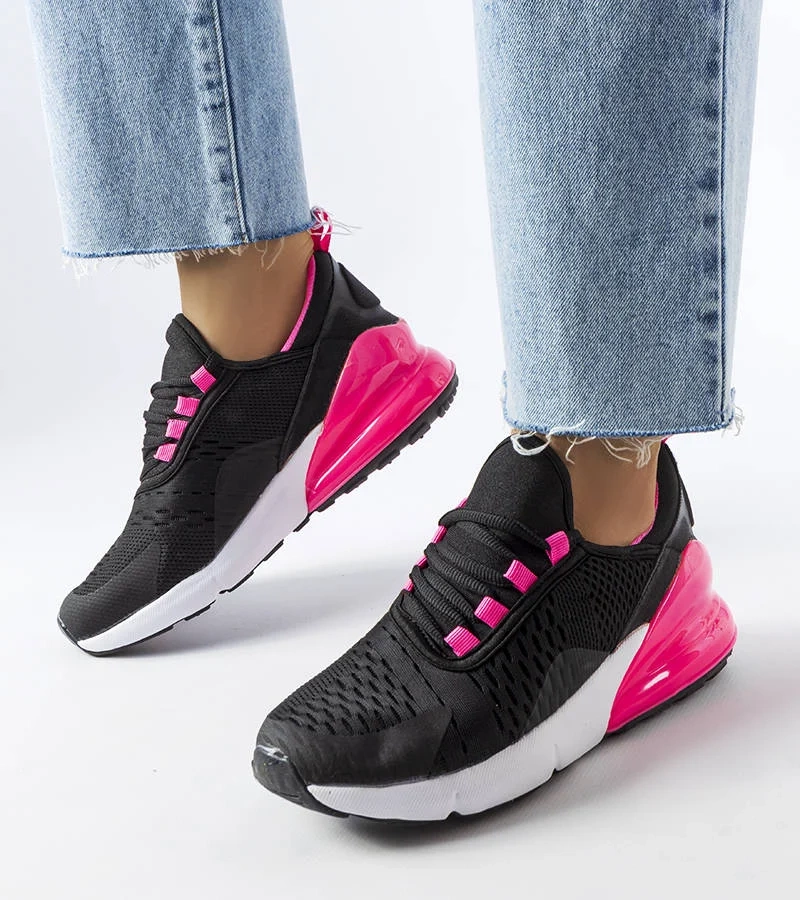 Czarno-różowe sportowe sneakersy Court