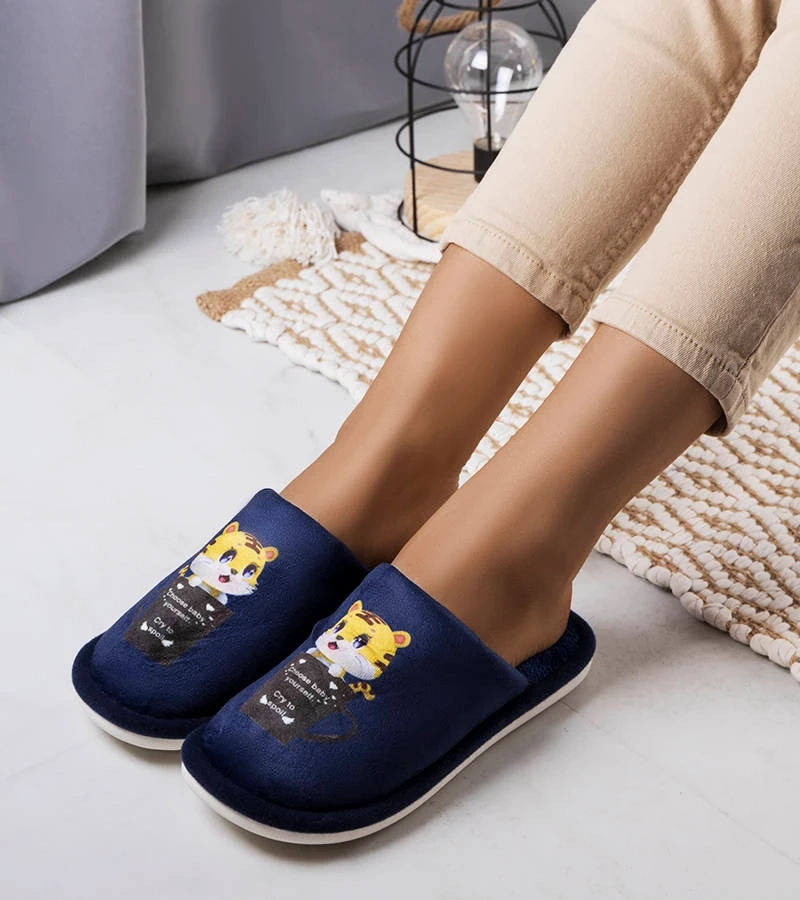 Granatowe miękkie kapcie Catcup